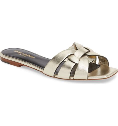 Saint Laurent Tribute Nu Pieds Slide Sandal (Women) 